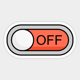 Off Toggle Button Sticker